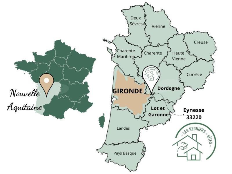 Les Regniers - 2 Gites Voisins Pour Familles Et Groupes Eynesse 外观 照片