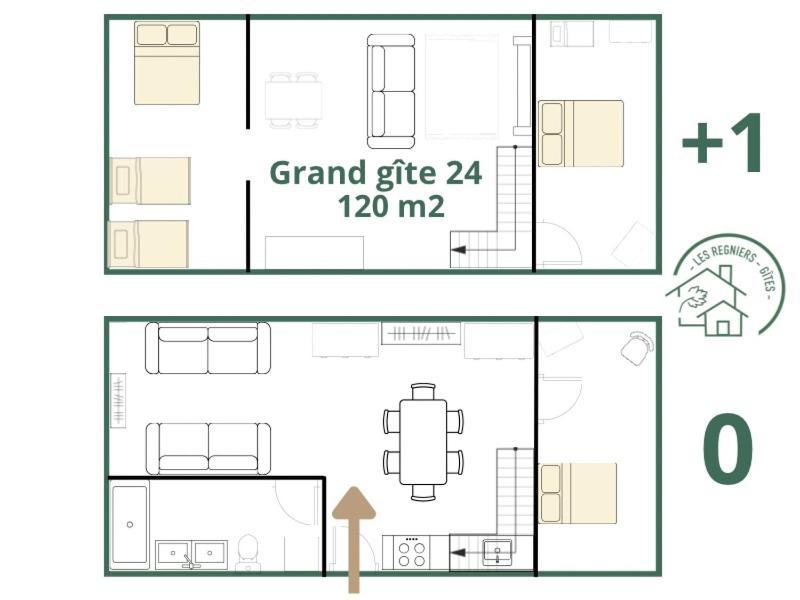 Les Regniers - 2 Gites Voisins Pour Familles Et Groupes Eynesse 外观 照片